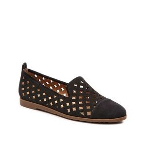 Franco Sarto black cutout flat